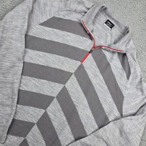 Nike Golf Tour Performance Mens XL Quarter Zip Sweater Merino Wool Blend Grey
